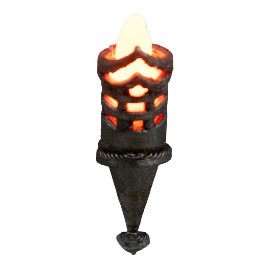 Flickering torch h 4,8 cm with 12 v yellow led. for crib