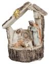 Natività con capanna illuminata cm 9x5x13,9 h