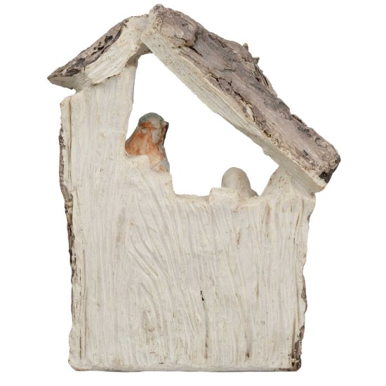 Nativity with illuminated hut cm 9x5x13.9 h