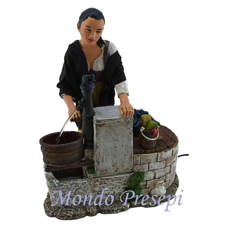 Woman at the well, moving 30 cm
