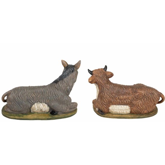 Lying ox and donkey 30 cm series Euromarchi