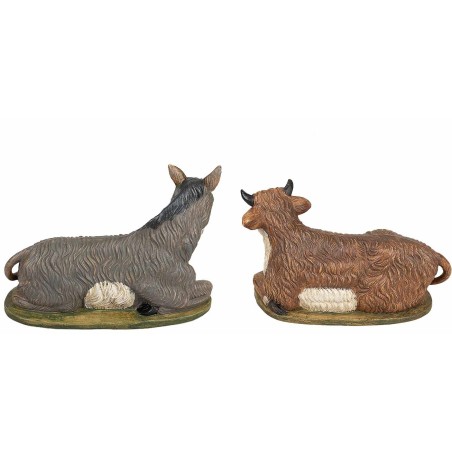 Lying ox and donkey 30 cm series Euromarchi
