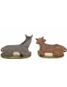 Lying ox and donkey 30 cm series Euromarchi