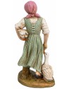 Mujer con gansos y ramo de flores serie 30 cm Euromarchi