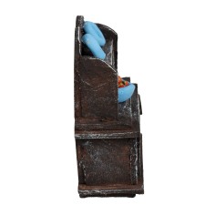 Aparador de madera con platos cm 5,4x3x7,4 h 2