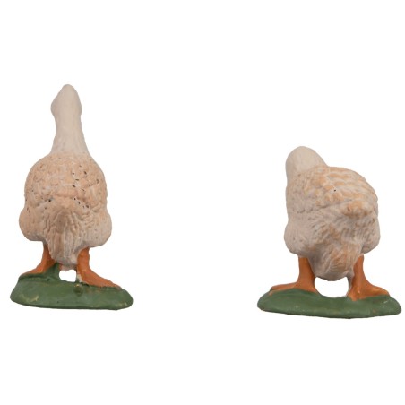 Establecer 2 gansos para estatuas de 15-21 cm h.