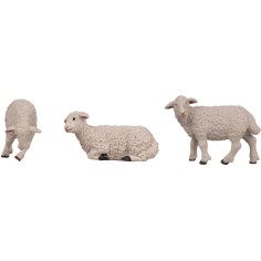Set of 3 sheep for statues cm 10 Oliver