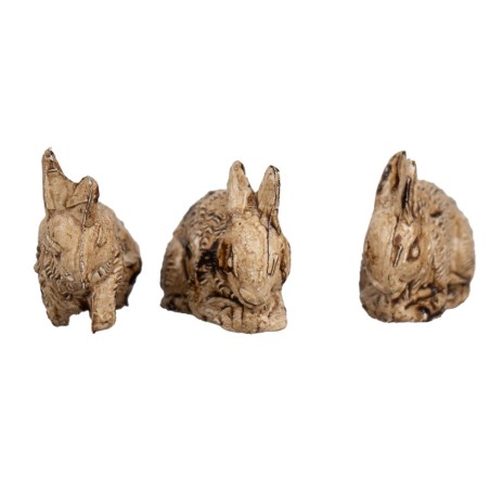 Conjunto de 4 piezas de conejitos con mamá -