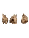 Conjunto de 4 piezas de conejitos con mamá - animales para belén