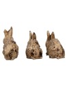 Set of 4 pcs baby rabbits with mother