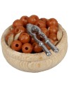 Wooden bowl with nuts and nutcracker Ø 2.4 cm