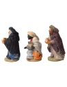 Set de 3 Reyes Magos 10 cm vestidos en tela