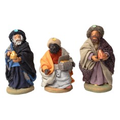 Set of 3 Wise Men 10 cm dressed in fabric