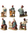 Conjunto de 6 estatuas para belén serie 15 cm en resina