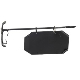 Letrero de 7 cm con placa de metal