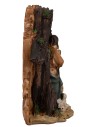 Natividad con cabaña y cordero cm 11,4x5,4x11,5 h