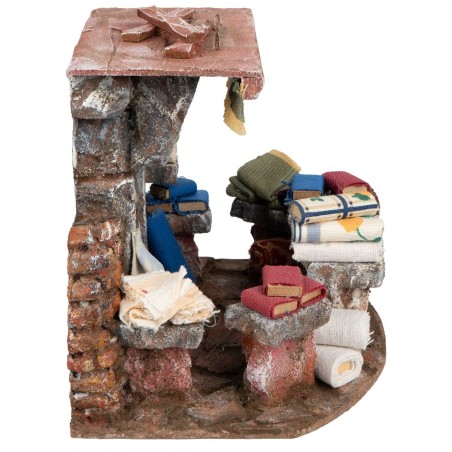 Bottega di stoffe e tappeti cm 19,6x14,3x16,1 h