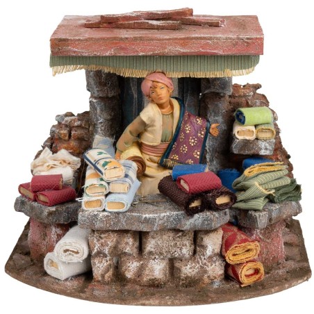 Bottega di stoffe e tappeti cm 19,6x14,3x16,1 h