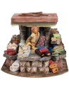 Bottega di stoffe e tappeti cm 19,6x14,3x16,1 h