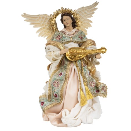 Angel in resin with fabric h 65 cm