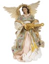 Resin angel with fabric 38.5 cm