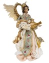 Resin angel with fabric 38.5 cm