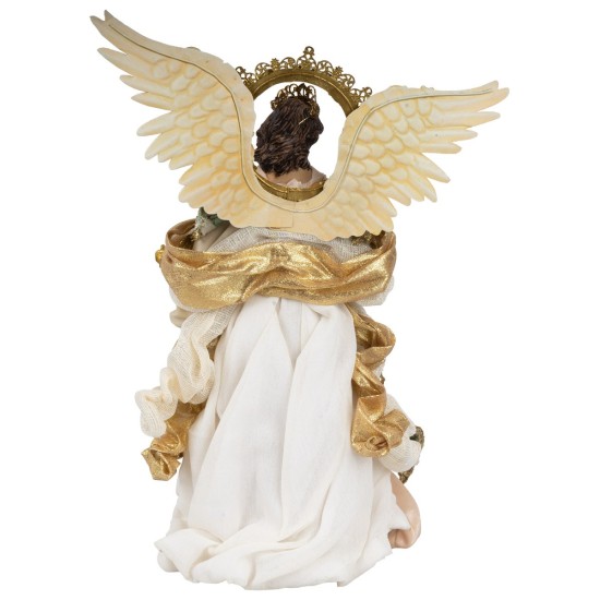 Ángel en resina con tela h 65 cm
