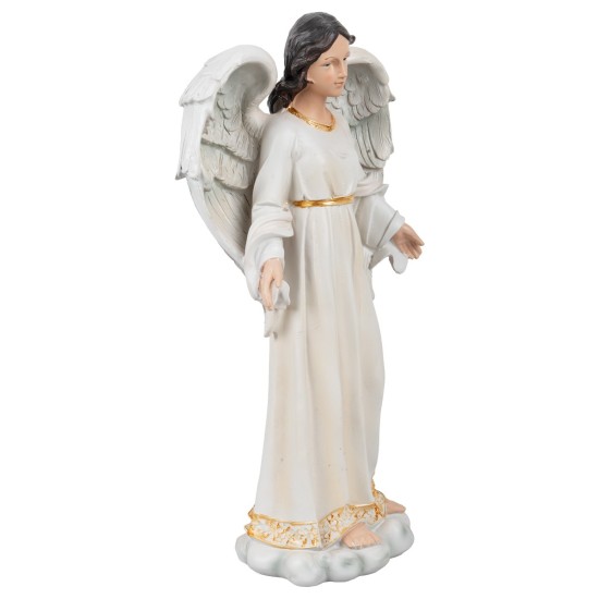 Ángel en resina con tela h 65 cm