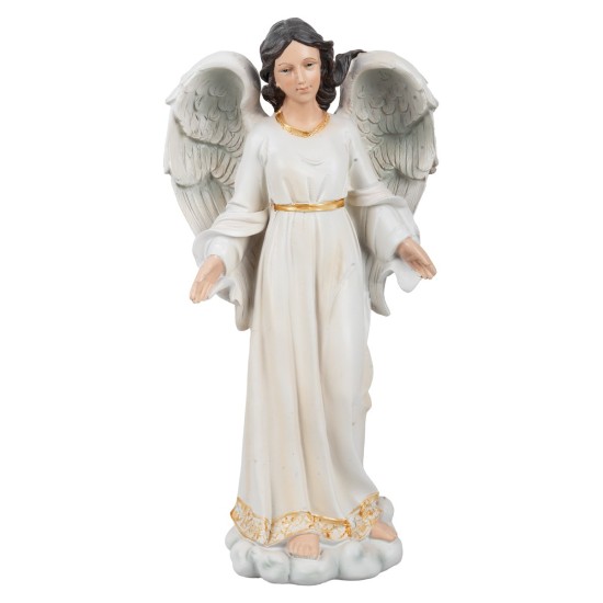 Ángel en resina con tela h 65 cm