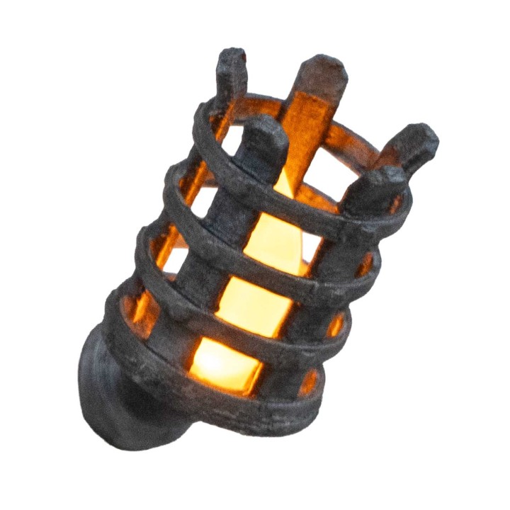 Antorcha h 4,1 cm parpadeante a LED naranja 12 v.