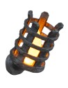 Medieval wall torch cm 2.7x5 h flickering yellow LED 12V