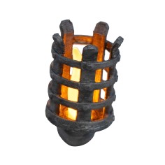 Torch h 4.1 cm flickering with orange LED 12 v. 2