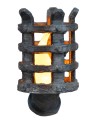 Torcia medievale da parete cm 2,7x5 h led giallo tremolante 12v