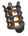 Antorcha medieval de pared cm 2,7x5 h led amarillo parpadeante 12v