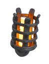 Fiaccola medievale da parete cm 2,4x4,8 h cm led giallo tremolante 12v