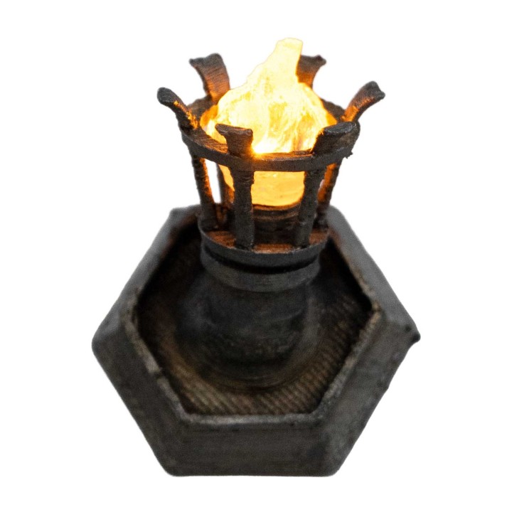 Antorcha h 4,1 cm parpadeante a LED naranja 12 v.