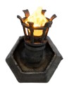 Antorcha medieval con base de pared h 4,8 cm LED amarillo parpadeante 12v