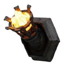 Torch h 4.1 cm flickering with orange LED 12 v.