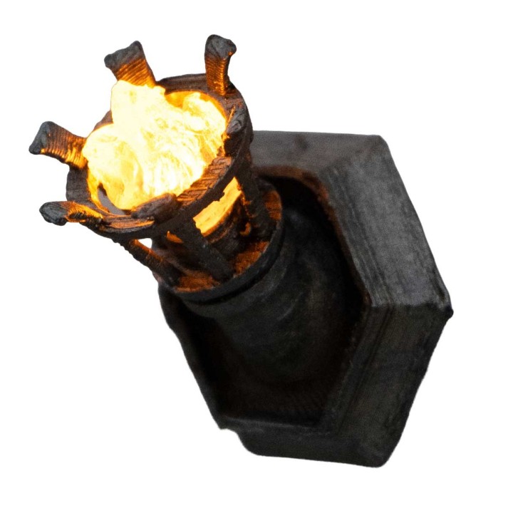 Antorcha h 4,1 cm parpadeante a LED naranja 12 v.