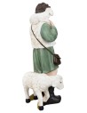 Pastore con pecora e agnello sulle spalle h 46,5 cm in resina