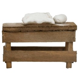 Banco con impasto per Presepe cm 6,1x3,3x4,5 h