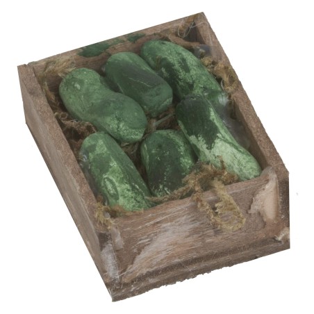 Cassetta in legno con zucchine cm 4,3x2,8x1,7 h