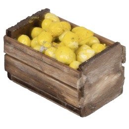 Cassetta di legno con limoni cm 5,3x3,4x3,7 h