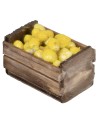 Cassetta di legno con limoni cm 5,3x3,4x3,7 h