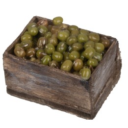 Wooden box with olives cm 6x4,5x3,5 h