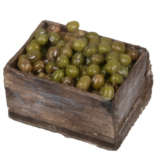 Wooden box with olives cm 6x4,5x3,5 h