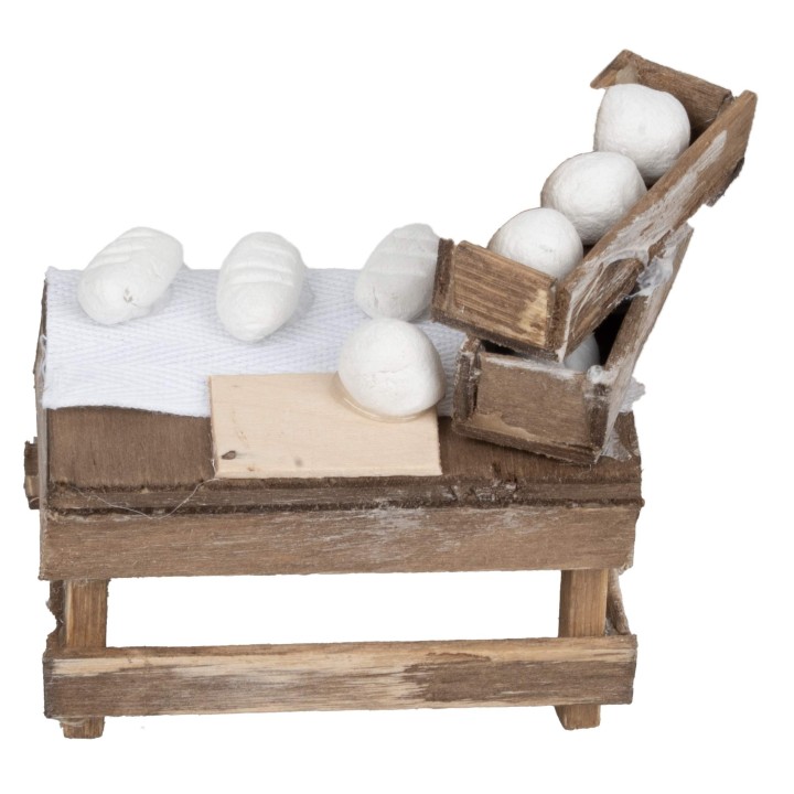 Stall with bread cm 9.5x7x6.5 h for Nativity Scene