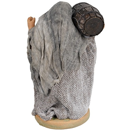 Uomo con botte in spalla per Presepe 10 cm