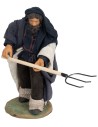 Farmer with pitchfork 12 cm