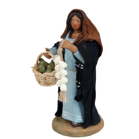 Vendedora de cestas de 10 cm
